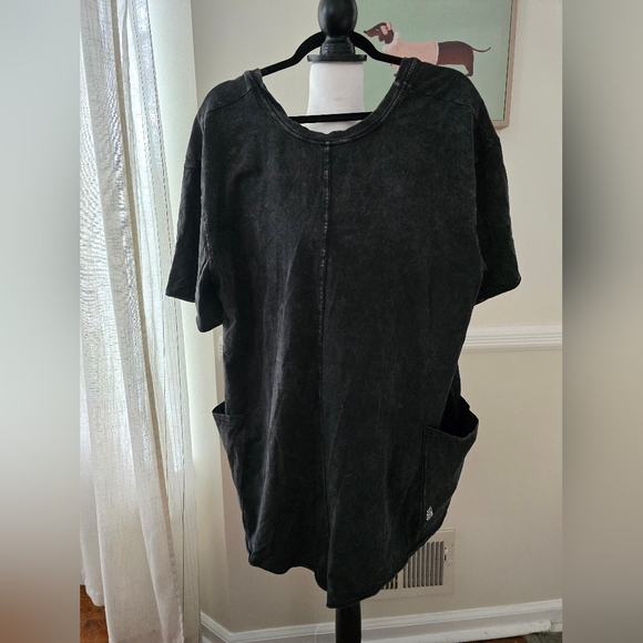 NWOT Free People Hot Shot Tee Romper Washed Black - Picture 8 of 14
